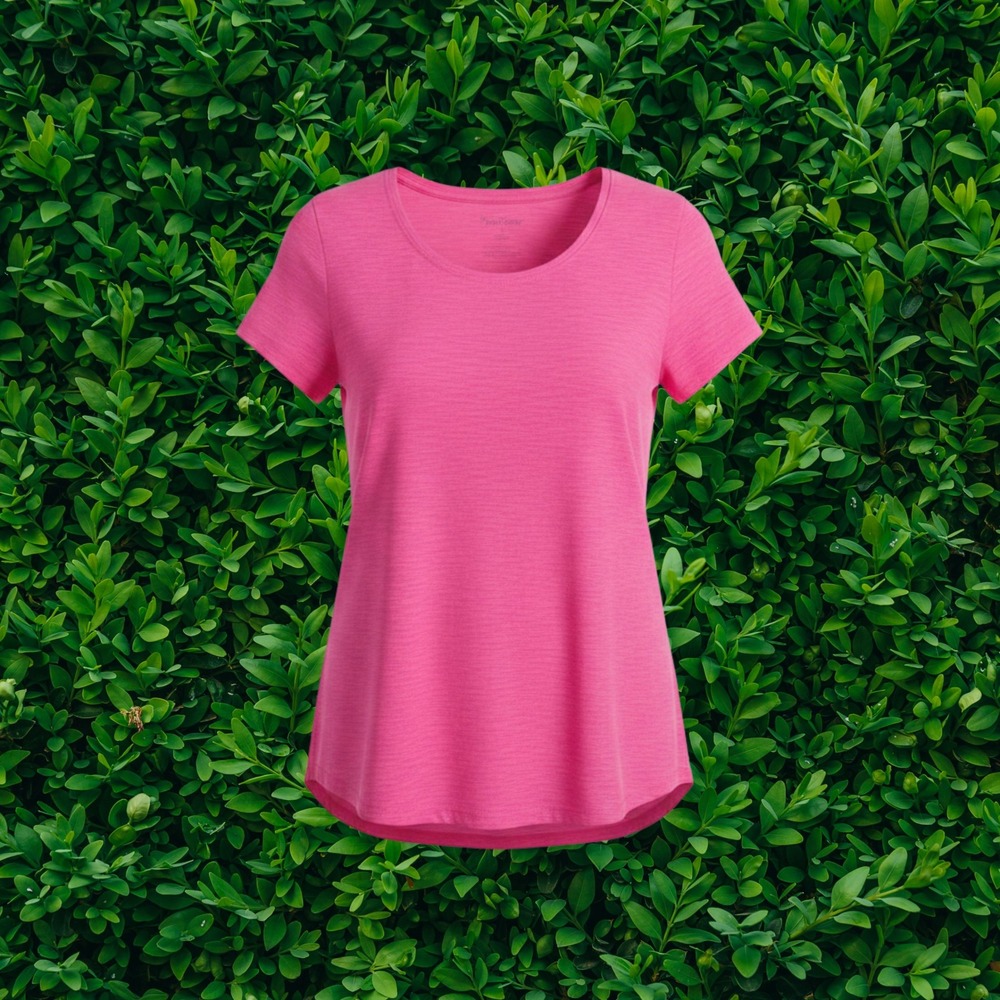 Lilly Pulitzer Etta Pink Slub Jersey Scoop Neck Short Sleeve Tee Shirt XL